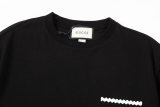 Adult Men's Cotton Simplicity Round Neck Short Sleeve T-Shirt Black 703#202450