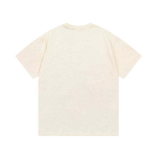 Adult Men's Cotton Simplicity Round Neck Short Sleeve T-Shirt Beige 765#202450