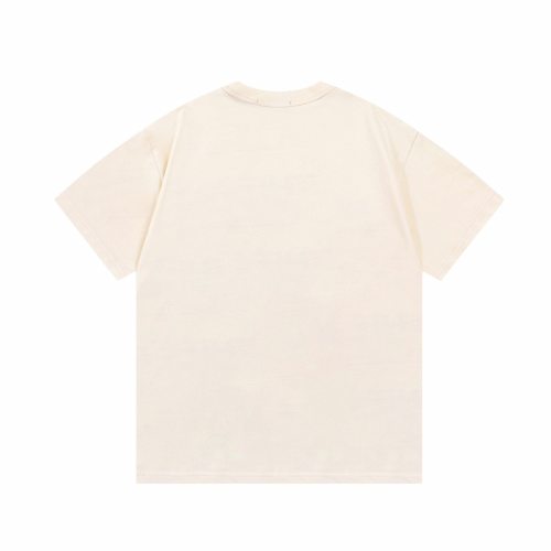 Adult Men's Cotton Simplicity Round Neck Short Sleeve T-Shirt Beige 763#202450