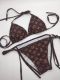 Adult women's split swimsuit bikini Brown BL05