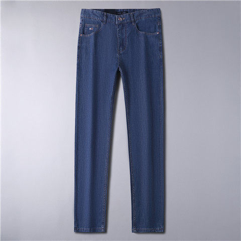 2024 Spring/Summer New Tommy Brand Blue High end Straight Tube Business Non-ironing Wrinkle-resistant Men's Jeans  3512