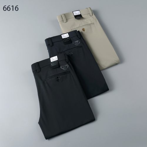 Summer New Four-sided Elastic-waist High-end Stylish Men's Casual Pants  6616