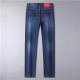 2024 Spring/Summer New B0SS High-end Brand Straight Tube Business Blue Classic Luxury High-grade Men's Jeans  B3519