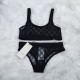 Adult women's split swimsuit bikini Black GU662