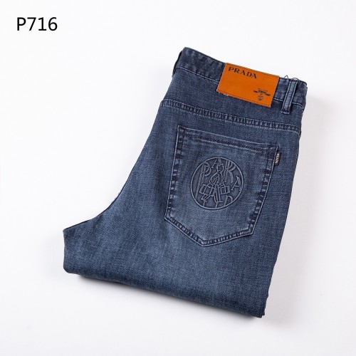 Spring/Summer New Men's Jeans Straight Stretch Non-ironing Wrinkle-resistant Fashionable Handsome Youthful Energetic Men's Pants P716