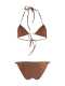 Adult women's split swimsuit bikini Brown GU47