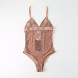 Adult women's one-piece swimsuit bikini Pink GU664