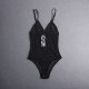Adult women's one-piece swimsuit bikini Black GU664