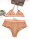 Adult women's split swimsuit bikini Pink GU661