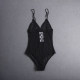 Adult women's one-piece swimsuit bikini Black GU664