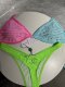 Adult women's diamond-studded color combination split swimsuit bikini CH45