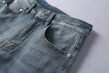 Spring/Summer Vintage Printed Light Luxury Straight Leg Non-ironing Wrinkle-resistant Trendy Jeans D6110
