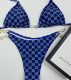 Adult women's split swimsuit bikini Blue GU16
