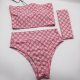 Adult women's split swimsuit bikini Pink GU06