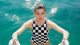 Adult Women's Black And White Checkerboard One-piece Swimsuit CH2301