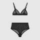 Adult women's split swimsuit bikini Black GU661
