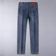 Summer New Blue Grey Modal Cotton Straight Tube Fashion and Handsome Trendy Men's High-end Men's Jeans 3629