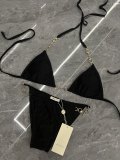 Adult women's split swimsuit bikini Black GU47
