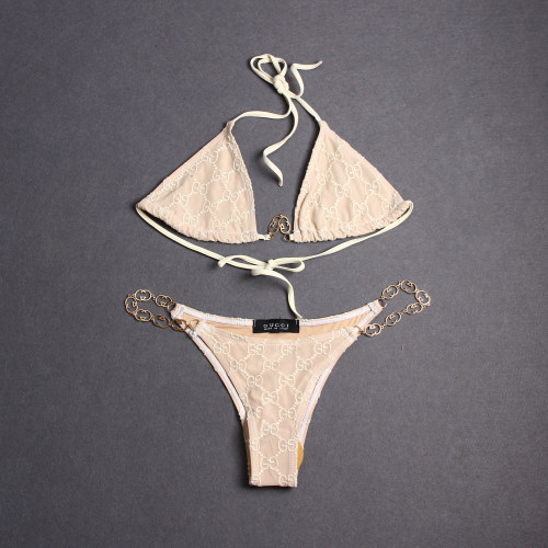 Adult women's split swimsuit bikini Beige GU666