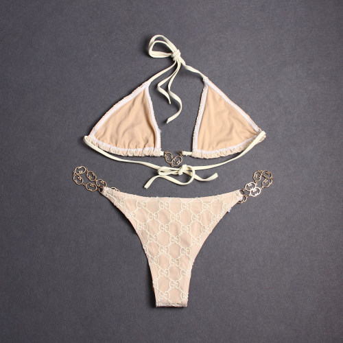 Adult women's split swimsuit bikini Beige GU666