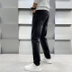 2024 Autumn/Winter New Fendi High-end Brand Black Gray Light Luxury Straight-leg Non ironing Wrinkle-resistant Men's Jeans 8895