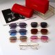 New Metal Texture Fashionable Highlights Gradient Color Lenses Leisure Travel Versatile Sunglasses 27472