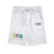 Summer Men's Adult 3D LOGO Printed Cotton Shorts White 719#202468
