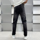 2024 Autumn/Winter New Fendi High-end Brand Black Gray Light Luxury Straight-leg Non ironing Wrinkle-resistant Men's Jeans 8895