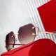 New Metal Textured Frame with gradient Diamond Shaped Lenses Fashionable Cool Travel Sunglasses 8819