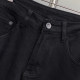2024 Autumn/Winter New High end Brand Black Light-luxury Straight leg Non-ironing Wrinkle-resistant Men's Jeans 8833