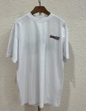 Adult 2024 Spring New Men's Letter Embroidery Short Sleeve T-Shirt White