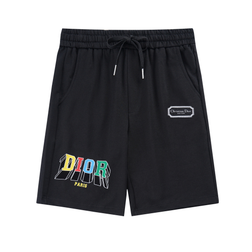 Summer Men's Adult 3D LOGO Printed Cotton Shorts Black 719#202468