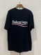 Adult 2024 Spring New Men's Letter Embroidery Short Sleeve T-Shirt Black