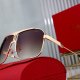 New Metal Texture Arc Design Gradient Color Lens High-end Light Luxury Fashion Travel Sunglasses 4020