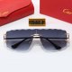 New Unique Wave Edge Pattern Non-independent Lenses High-end Fashion Metal Texture Tourism Sunglasses 3778