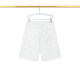 Adult Men's Full Logo Printed Cotton Shorts With Pockets White T10#202478