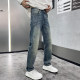 2024 Autumn/Winter New Archaeopteryx High-end Brand Light Luxury Blue Non-ironing Wrinkle-resistant Straight-leg Jeans 8810