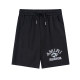 Summer Men's Adult Simple Print Cotton Sweat Shorts Black 728#202468