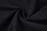 Summer Men's Adult Simple Print Cotton Sweat Shorts Black 730#202468