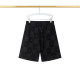 Summer Men's Adult Fashion Double-sided Printing Cotton Shorts Black T03#202478