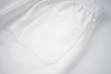 Summer Men's Adult Simple Print Cotton Sweat Shorts White 730#202468