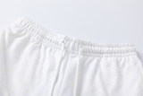 Summer Men's Adult Fashion Double-sided Printing Cotton Shorts White T09#202478