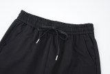 Summer Men's Adult Fashion Foam Logo Cotton Sweat Shorts Black 733#202468