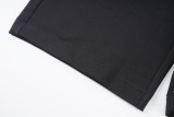 Summer Men's Adult Simple Print Cotton Sweat Shorts Black 730#202468