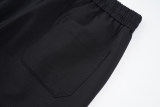 Summer Men's Adult Fashion Foam Logo Cotton Sweat Shorts Black 733#202468