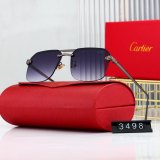 Panthere New Leopard-print Design with Metal Texture Gradient Lenses High-end Fashion Travel Sunglasses 3498