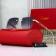 Santos New Retro Luxury High-end Elegant Enlarged Lenses with Metal Texture Business Sunglasses 1361