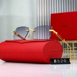 Santos New High-end Brand Retro Light-luxury Gradient Lenses Elegant Fashionable business Formal Glasses 520