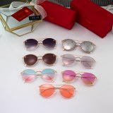Hot-selling Metal Texture Pearl Decoration Gradient Circular Lenses Cute Travel Sunglasses 0816