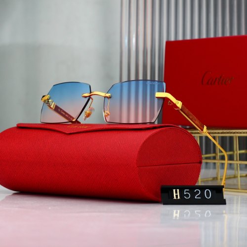 Santos New High-end Brand Retro Light-luxury Gradient Lenses Elegant Fashionable business Formal Glasses 520